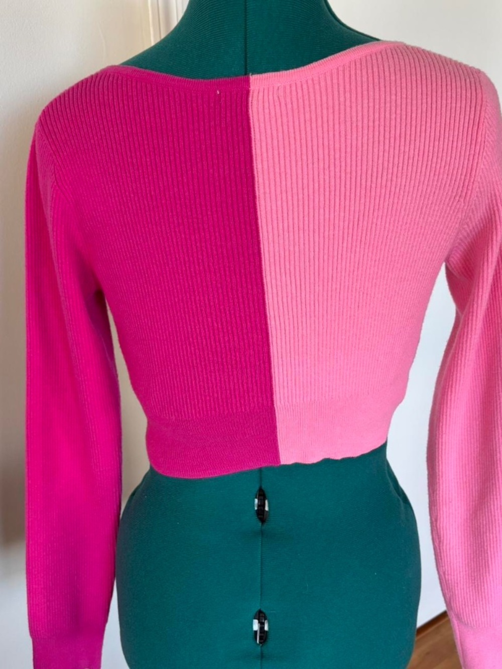 Wild Fable target hot pink light pink ribbed sweater or shrug, S - Picture 2 of 8